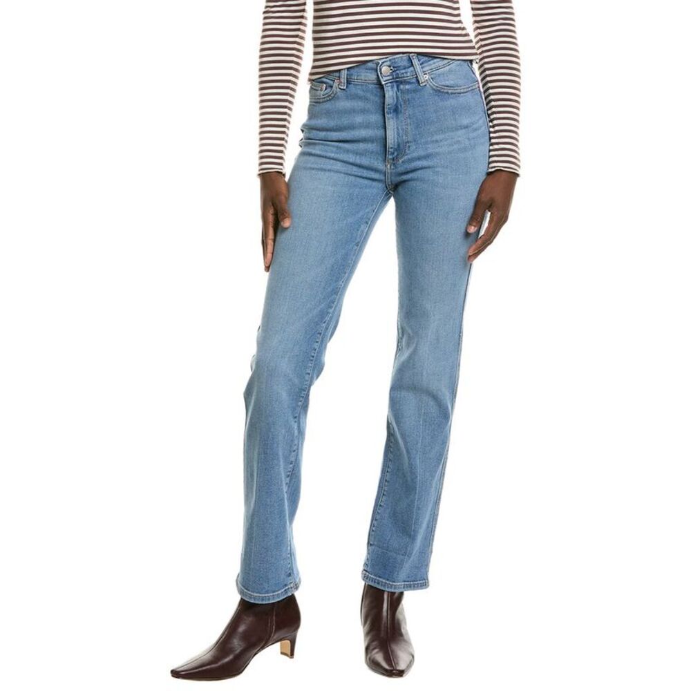 Dl1961 Womens Halle Spring Creek Cuffed Straight Jean, Blue